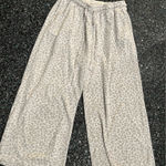 Tahari Pants Womens M Gray Leopard Print Pull On Drawstring Lounge Pajama Casual Size M Photo 0