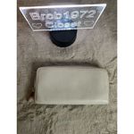 Michael Kors Women's Ivory Zip-Around Wallet Pebble Leather Logo Photo 3