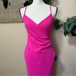 Sweetest Admirer Magenta Ruched Surplice Maxi Dress Pink Photo 3