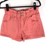 Wild Fable Womens Shorts Paper Bag Waist Cotton Stretch Salmon Pink M Photo 0
