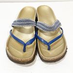 Italian Shoemakers  Size 7.5  Sandals Beaded Slip-On Thong Wedge Sandal Photo 1