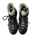 AQUA  Miranda Women's Black Lace Up Round Toe Lug Sole Faux Fur Hiker Boots 8 Photo 1