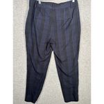 Vince  Womens Size 6 Pants Plaid Crop Tapered Leg Navy Blue Black Flat Front Zip Photo 12