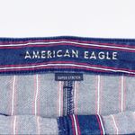 American Eagle NEW Super Stretch Hi-Rise Denim Mini Skirt Retro Stripe Size 16 Photo 5