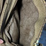 Vintage M & G Bertini Gold Brown Metallic Weave Bag with Woven Rope Handles Photo 13