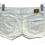 American Eagle  Jean Shorts Juniors 00 Cutoff Raw Hem Distressed Light Wash Y2K Photo 1