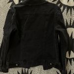True Craft Frayed Black Denim Jacket Photo 1