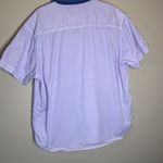 Women's Button Up Novelty Ditsy Floral Embroidered Contrast Denim Collar Cottage Purple Size undefined Photo 8