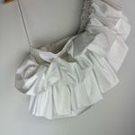 ZARA NWT Ruffle One Shoulder Top Sz Small Poplin Chic Photo 9