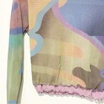 Expired Girl X Heeyajenny Mesh Multi Color Top Y2K Lettuce Hem Size Medium Pink Photo 2