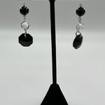 Swavorski 3 Tier Swarovski Octagon Earrings with Sterling Silver Embellishments Photo 0