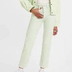 Levi's NWT Levi’s Wedgie Straight Fit Corduroy Women’s Pants | Meadow Mist Green | 26 Photo 0