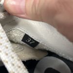 P448  John Low Top Snake Gold Sneakers Shoes Womens 37 US 6.5 7 Suede Glitter Photo 6