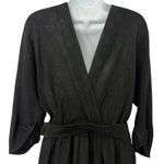 & Other Stories & Other Stories Black Burnout Silk Bracelet Sleeve Belted Midi Dress sz 36 / S Photo 9