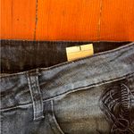 Fringe Accent Black Wide Leg Jeans Blue Size undefined Photo 1