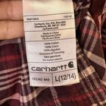 Carhartt Plaid Flannel Shirt Long Sleeves Button Front Women's size L 12-14 Photo 8