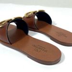 Valentino Garavani VLOGO Leather Slide Sandals Tan 36 6 NEW WS0M21HWS0CR Photo 4