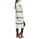 Cyrus  Medium Long Sleeve Plaid Cotigan Green Charcoal Gray Contemporary NWT Photo 2