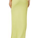 NWT Simon Miller Macu Maxi Ribbed Skirt with Slit in Swing Yellow Size M Photo 1