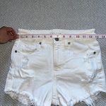 Eunina Lulu Womens Jean Shorts Cut Off Raw Hem Distressed High Rise White Xs Photo 3