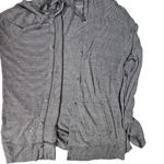 Eileen Fisher Striped Button Front Linen Hoodie Cardigan Women's Size M Photo 6