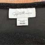 Jaclyn Smith COLLECTION, silver glitter, black short sleeve top, plus size XXL Photo 7