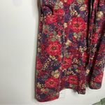 Garnet Hill Green cotton by floral robe pockets pink purple one size fits most Photo 1