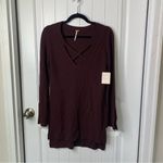 Free People tunic criss cross red burgundy sweater XS Photo 1