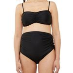 A pea in the pod NWT Maternity Cheetah Convertible Two Piece Swimsuit Size L Photo 6