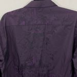 Ted Baker  London Button Up Dress Shirt Size LARGE 12 Purple Tonal Floral‎ Photo 6