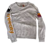 Freecity Life Nature Love Graphic Sweater Light Gray Size L Rainbow Sleeve Photo 1