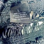 ETHYL TUBULAR YARN 100% COTTON BOAT NECK SWEATER, BLACK SIZE L Size L Photo 5