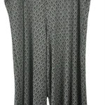 Eloquii B&W Knit Design Wide Leg Pull On Crop Pants Career Pockets Plus Size 22 Photo 0