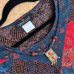 Vintage 90’s‎ art to wear blouse w/ beaded necklace attached Carole little Size 4 Photo 1