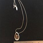 Ny Collection Silver with Tigers Eye colored Stone pendant NY necklace Photo 1