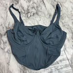Gilly Hicks Hollister  Ruched Nylon Bustier grey gray corset style size medium Photo 0