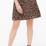 J.Crew Skirt Women 4 Brown Black Cheetah Animal Print Mini Pleated Photo 0