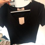 American Threads Black Crop Top Photo 0