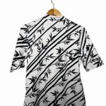 Tail Womens Golf Polo Top Size M Bamboo Stripe Black White Quarter Zip Stretch Size M Photo 4