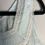 Vintage Pale Blue Sleeveless Square Neck Nightgown. Cottagecore Soft Grandma Size M Photo 2