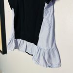 Red Valentino Black Short Sleeve Pinstripe Accent Side Crewneck Shirt Size Large Photo 9