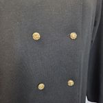 Vintage Button Front Dress Womens Double Breasted Black Classic Shoulder Pads Size 12 Photo 12