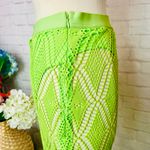 Boutique Lime Green Sheer Lace Skirt Photo 9