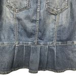 Pilcro and the Letterpress Pilcro Anthropologie Classic Denim‎ Pencil Skirt Size 28 Back Ruffle High Waist Photo 2