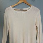 Bogner Women's Cream Viscose Silk Knit Round Neck Sweater‎ 10 Ski Minimal Preppy Photo 4
