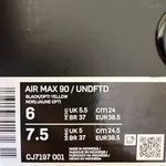Nike New Undefeated Air Max 90 Black Optic Yellow Photo 9