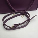Bebe  Bella Smooth Medium Satchel Handbag Shoulder Bag Crossbody Purse Purple Photo 4