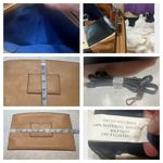 Reed Tote/Shoulder Color Block Faux Leather with small Organizer Bag Black Photo 7