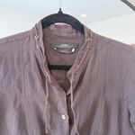 Max Mara Linen Dress Womens 10 Button Front Mature Luxury Lagenloon Countrycore Photo 2