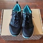Skechers  Black and Teal Athletic Shoes Photo 1